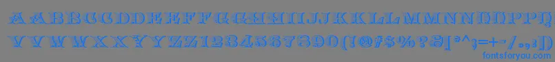 Arkadia-Schriftart – Blaue Schriften auf grauem Hintergrund