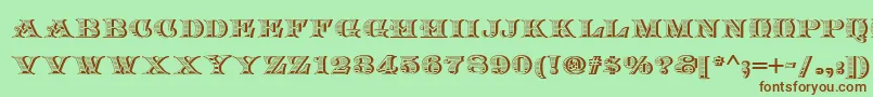 Arkadia Font – Brown Fonts on Green Background