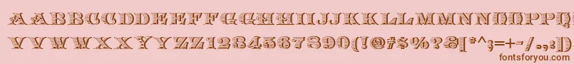 Arkadia Font – Brown Fonts on Pink Background