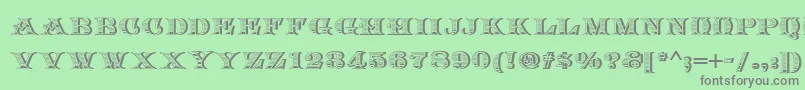 Arkadia Font – Gray Fonts on Green Background