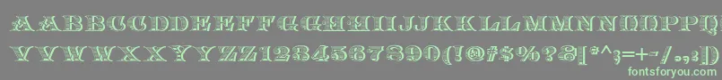 Arkadia Font – Green Fonts on Gray Background