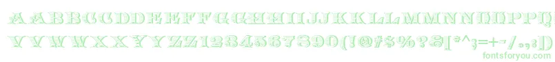 Arkadia Font – Green Fonts on White Background