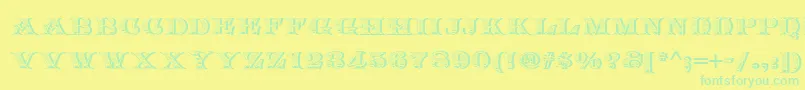 More about Arkadia Font Arkadia Font – Green Fonts on Yellow Background