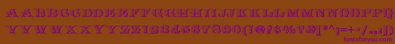 Arkadia Font – Purple Fonts on Brown Background