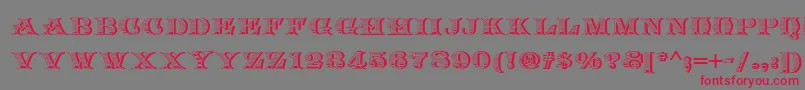 Arkadia Font – Red Fonts on Gray Background