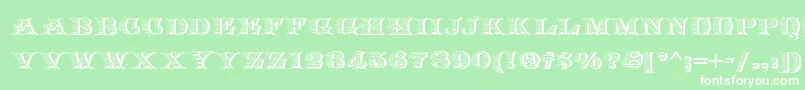 Arkadia Font – White Fonts on Green Background