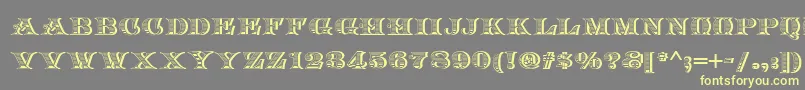 Arkadia Font – Yellow Fonts on Gray Background