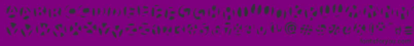 フォントFrutigerstonesNegativ – 紫の背景に黒い文字
