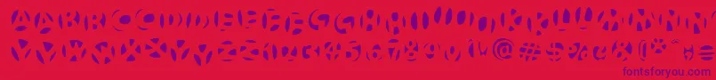 FrutigerstonesNegativ Font – Purple Fonts on Red Background