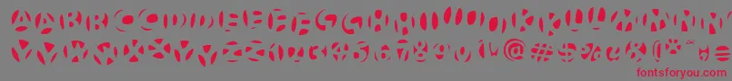 FrutigerstonesNegativ Font – Red Fonts on Gray Background