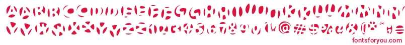 FrutigerstonesNegativ Font – Red Fonts on White Background
