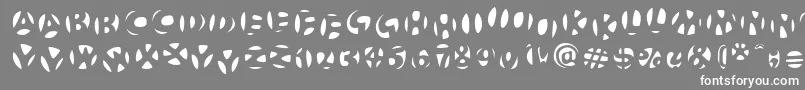 フォントFrutigerstonesNegativ – 灰色の背景に白い文字