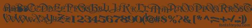 BeavertonplaceBold Font – Black Fonts on Brown Background