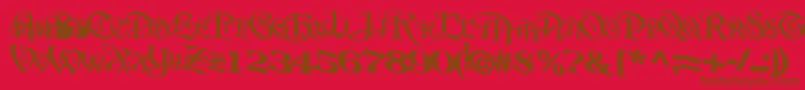 BeavertonplaceBold Font – Brown Fonts on Red Background