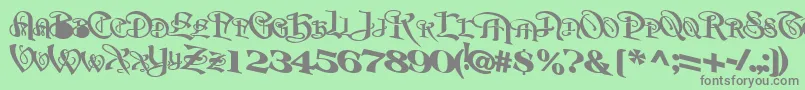 BeavertonplaceBold Font – Gray Fonts on Green Background