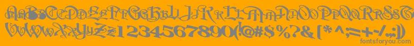 BeavertonplaceBold Font – Gray Fonts on Orange Background