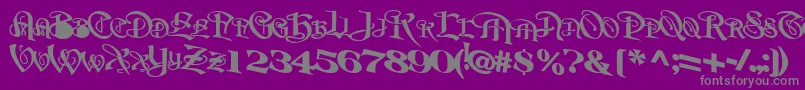 BeavertonplaceBold Font – Gray Fonts on Purple Background