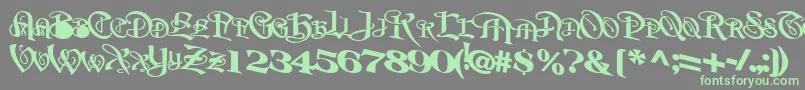BeavertonplaceBold Font – Green Fonts on Gray Background