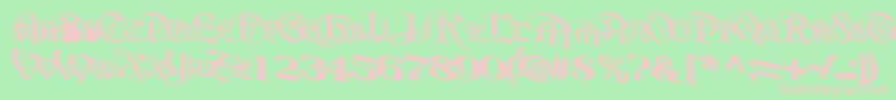 BeavertonplaceBold Font – Pink Fonts on Green Background