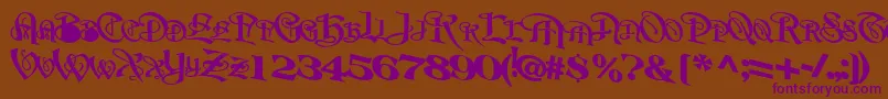 BeavertonplaceBold Font – Purple Fonts on Brown Background