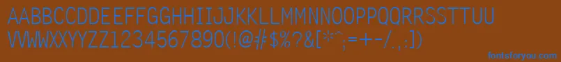 Zomnk Font – Blue Fonts on Brown Background