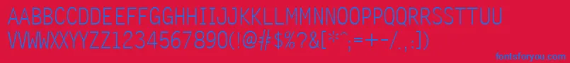 Zomnk Font – Blue Fonts on Red Background