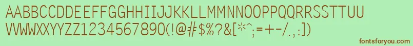 Zomnk Font – Brown Fonts on Green Background