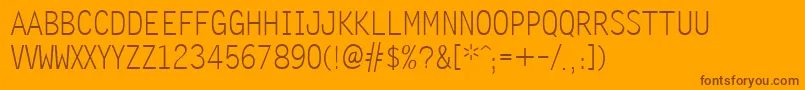 Zomnk Font – Brown Fonts on Orange Background