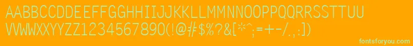 Zomnk Font – Green Fonts on Orange Background