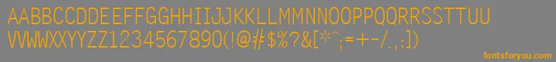 Zomnk Font – Orange Fonts on Gray Background