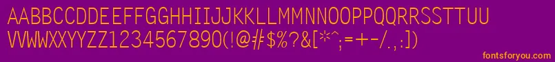 Zomnk Font – Orange Fonts on Purple Background