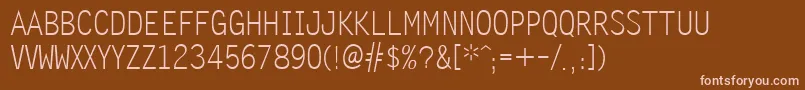 Zomnk Font – Pink Fonts on Brown Background