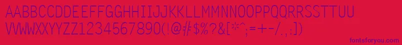 Zomnk-Schriftart – Violette Schriften auf rotem Hintergrund