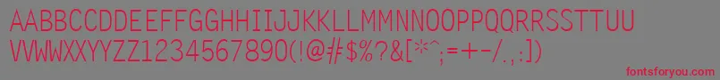 Zomnk Font – Red Fonts on Gray Background