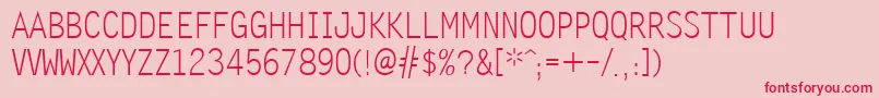 Zomnk Font – Red Fonts on Pink Background