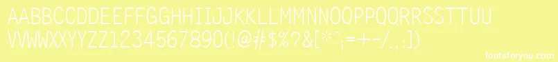 Zomnk Font – White Fonts on Yellow Background