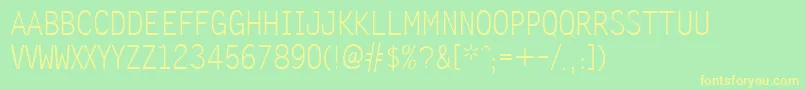 Zomnk Font – Yellow Fonts on Green Background