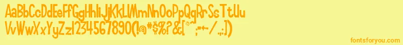 Smilage Font – Orange Fonts on Yellow Background