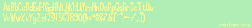 Smilage Font – Yellow Fonts on Green Background