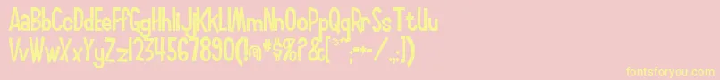 Smilage Font – Yellow Fonts on Pink Background