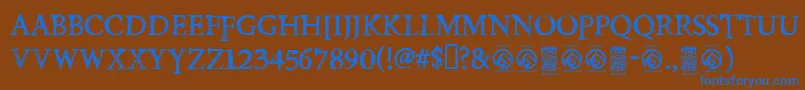 PoisonhopeRegular Font – Blue Fonts on Brown Background