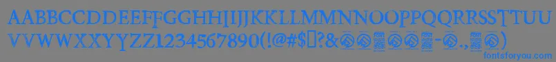 PoisonhopeRegular Font – Blue Fonts on Gray Background