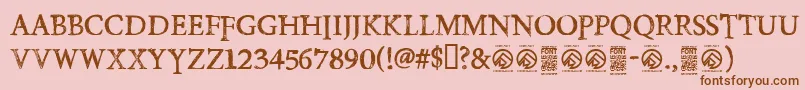 PoisonhopeRegular Font – Brown Fonts on Pink Background