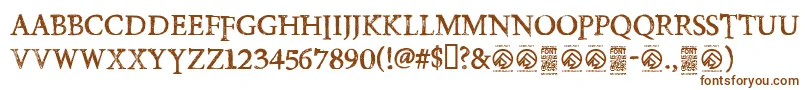Шрифт PoisonhopeRegular – коричневые шрифты на белом фоне