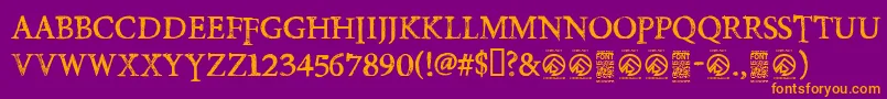 PoisonhopeRegular Font – Orange Fonts on Purple Background