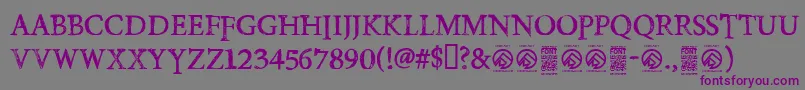Шрифт PoisonhopeRegular – фиолетовые шрифты на сером фоне