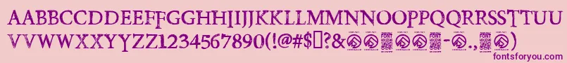 PoisonhopeRegular Font – Purple Fonts on Pink Background