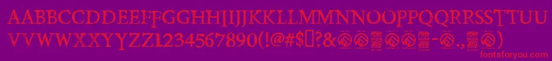 PoisonhopeRegular Font – Red Fonts on Purple Background