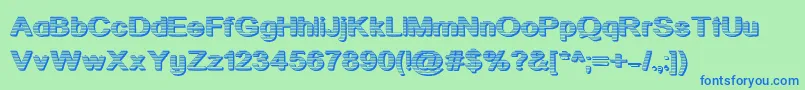 Acutatr Font – Blue Fonts on Green Background