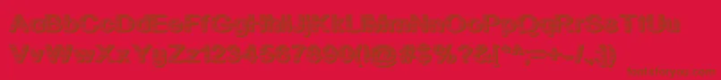 Acutatr Font – Brown Fonts on Red Background